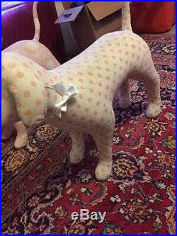 Rare Victorias Secret Pink Giant Store Display Dog Prop Polka Dog White