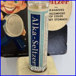 Rare Vintage 1950's Alka-Seltzer Single Dose Dispenser Grinder Original Sign