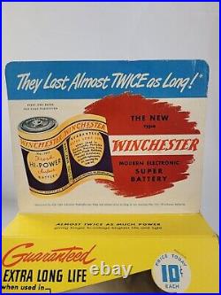 Rare Vintage 1950s Winchester Hi Power Battery General Store Cardboard Display