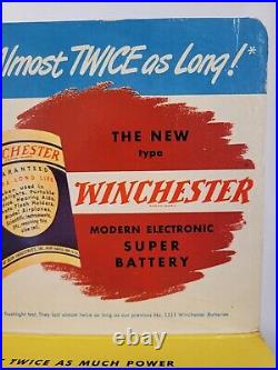 Rare Vintage 1950s Winchester Hi Power Battery General Store Cardboard Display