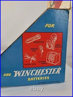 Rare Vintage 1950s Winchester Hi Power Battery General Store Cardboard Display