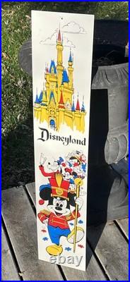 Rare Vintage 1960's Walt Disney Productions Disneyland Store Display Sign 36.5