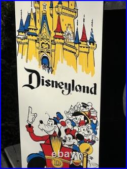 Rare Vintage 1960's Walt Disney Productions Disneyland Store Display Sign 36.5
