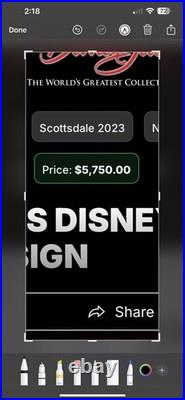 Rare Vintage 1960's Walt Disney Productions Disneyland Store Display Sign 36.5