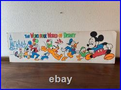 Rare! Vintage 47 Walt Disney Store Display Sign Mickey Mouse Wonderful World