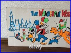 Rare! Vintage 47 Walt Disney Store Display Sign Mickey Mouse Wonderful World