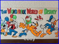 Rare! Vintage 47 Walt Disney Store Display Sign Mickey Mouse Wonderful World