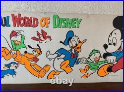 Rare! Vintage 47 Walt Disney Store Display Sign Mickey Mouse Wonderful World