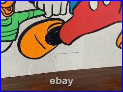Rare! Vintage 47 Walt Disney Store Display Sign Mickey Mouse Wonderful World