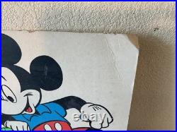 Rare! Vintage 47 Walt Disney Store Display Sign Mickey Mouse Wonderful World