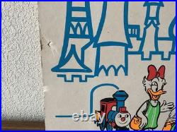 Rare! Vintage 47 Walt Disney Store Display Sign Mickey Mouse Wonderful World