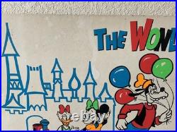Rare! Vintage 47 Walt Disney Store Display Sign Mickey Mouse Wonderful World