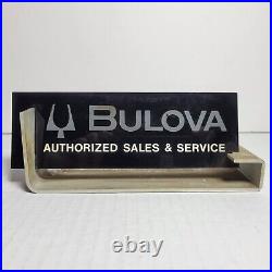 Rare Vintage BULOVA Authorized Sales & Service Watch Store Display Sign 6.5