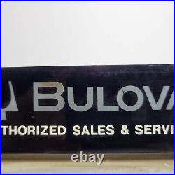 Rare Vintage BULOVA Authorized Sales & Service Watch Store Display Sign 6.5