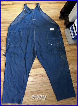 Rare Vintage Big Smith GIANT Blue Denim Bibs 90x36 Store Display 60s Overalls