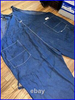 Rare Vintage Big Smith GIANT Blue Denim Bibs 90x36 Store Display 60s Overalls