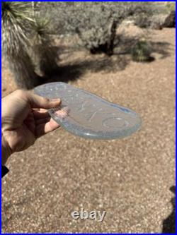 Rare Vintage Blenko Clear Glass Dealer Store Display Sign