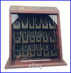 Rare Vintage Boye Sewing Needle Countertop Store Display Case Cabinet Nice Clean