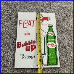 Rare Vintage Bubble Up Cardboard Advertising Sign Store Promotional Display