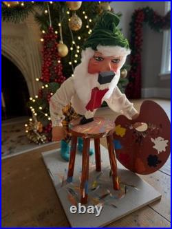 Rare Vintage David Hamberger Animated Artist Elf Gnome Christmas Store Display Rare Vintage David Hamberger Animated Artist Elf Gnome Christmas Store Display