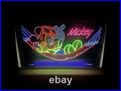 Rare Vintage Disney Store Display Light Up Neon Sign Mickey Mouse By Plexeon