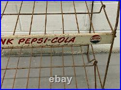 Rare Vintage Double Dot Pepsi Cola 1940's Metal Store Display Stand