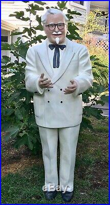 Rare Vintage Full Size Colonel Sanders Kfc Store Display Statue