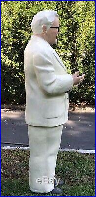 Rare Vintage Full Size Colonel Sanders Kfc Store Display Statue