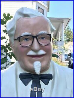 Rare Vintage Full Size Colonel Sanders Kfc Store Display Statue