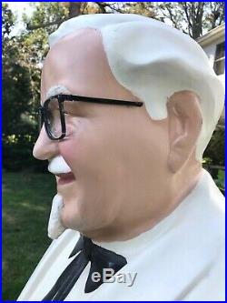 Rare Vintage Full Size Colonel Sanders Kfc Store Display Statue