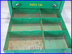 Rare Vintage GREENLEE Knockout Punch Store Display 4 Drawer Metal Parts Cabinet