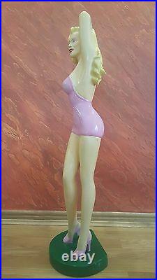 Rare Vintage Girl Swimsuit Store Display Figure, Mini Mannequin