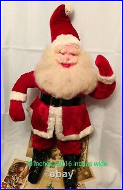 Rare Vintage Harold Gale Large Santa With Vinyl Boots Store Display