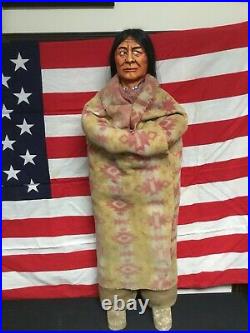 Rare! Vintage Huge Skookum Indian Store Display Figure 33 Inches Tall