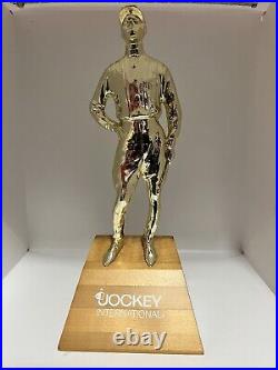 Rare Vintage Jockey International Mens Store Display Trophy Statue Advertising