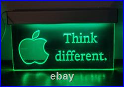 Rare Vintage Mac 1990s Apple Store Neon Green Display Sign Think different