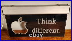 Rare Vintage Mac 1990s Apple Store Neon Green Display Sign Think different