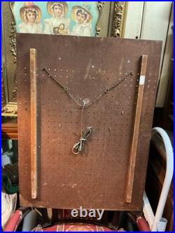 Rare Vintage Milton Store Display Clock Masonite Gas Oil Advertising Board
