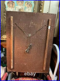 Rare Vintage Milton Store Display Clock Masonite Gas Oil Advertising Board