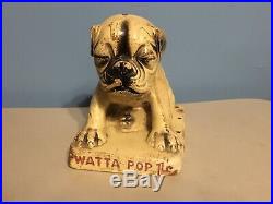 Rare Vintage Old Country Store Watta Pop Chalkware Dog Lollipop Display