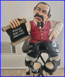Rare Vintage Peter Mook Please Ring for Assistance Store Display Figure