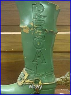 Rare Vintage Regal Boots Western Wear Shoe Store Display Advertising Display