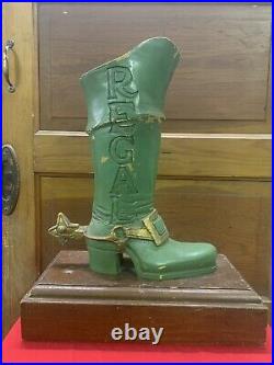 Rare Vintage Regal Boots Western Wear Shoe Store Display Advertising Display