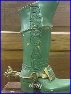 Rare Vintage Regal Boots Western Wear Shoe Store Display Advertising Display
