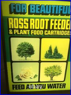 Rare! Vintage Ross Root Feeder Electric Light Advertising Display Sign