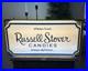 Rare Vintage Russell Stover Candies Double Sided Lighted Store Display Sign KCMO