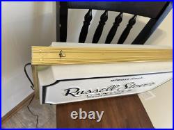Rare Vintage Russell Stover Candies Double Sided Lighted Store Display Sign KCMO