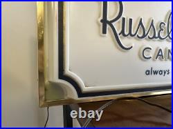 Rare Vintage Russell Stover Candies Double Sided Lighted Store Display Sign KCMO