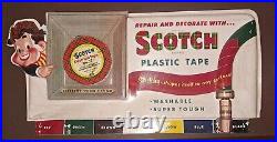 Rare Vintage SCOTCH Brand Tape Advertising Metal Store Display Sign NICE