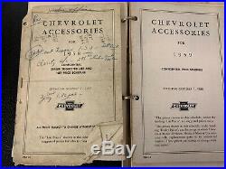 Rare Vintage Salesman Chevy Accessories Selling Record Dealer Book Collection